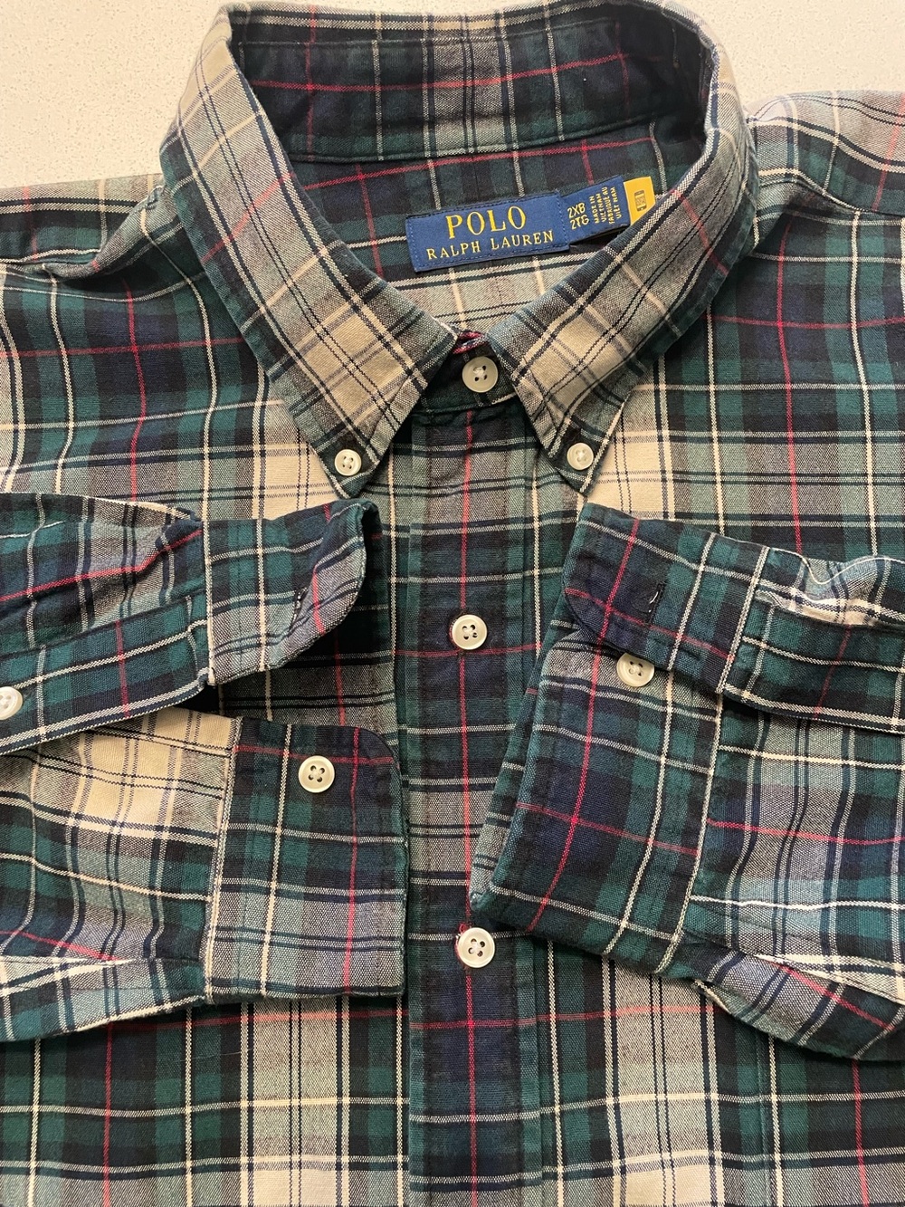 Polo Ralph Lauren - all cotton plaid flannel shirt Size XXL